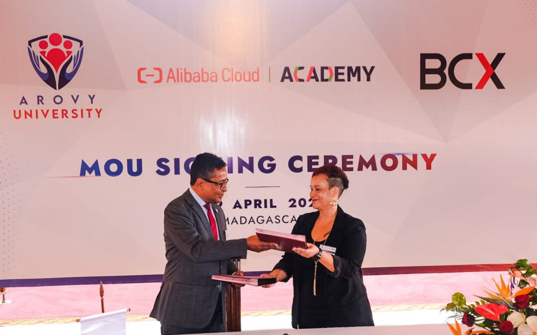 MOU SIGNING CEREMONY [ AROVY University- Alibaba Cloud Academy- BCX Africa]